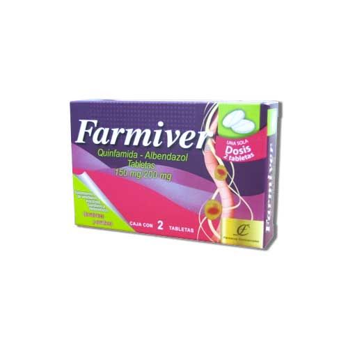 FARMIVER(QUINFAMIDA/ALBENDAZOL) 150MG/200MG TAB C/2 FARMACOS CONTI