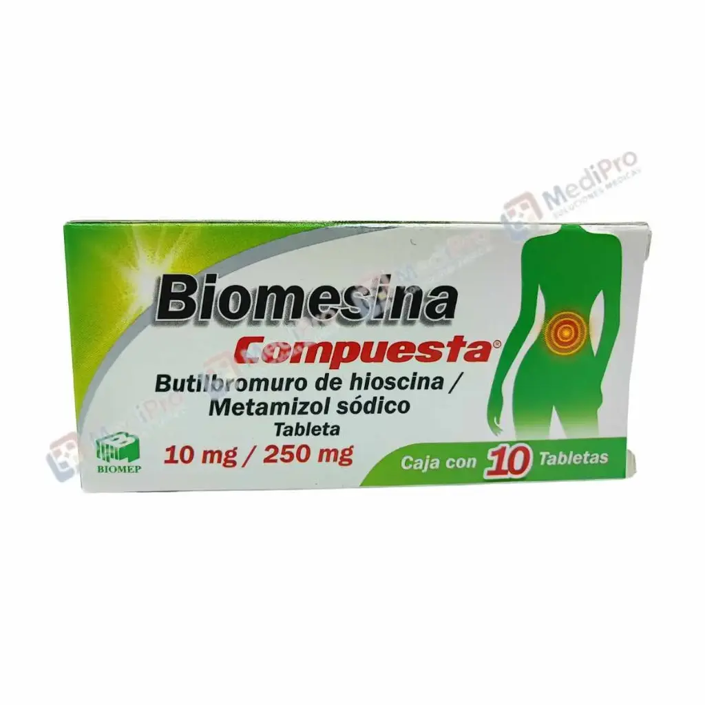 BIOMESINA COMPUESTA(BUTILHIOSINA/METAMIZOL) 10MG/250MG C/10 BIOMEP