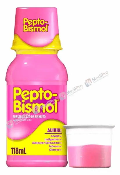 PEPTO BISMOL (SUBSALICILATO DE BISMUTO)SABOR CEREZA SUSP 118 ML PG
