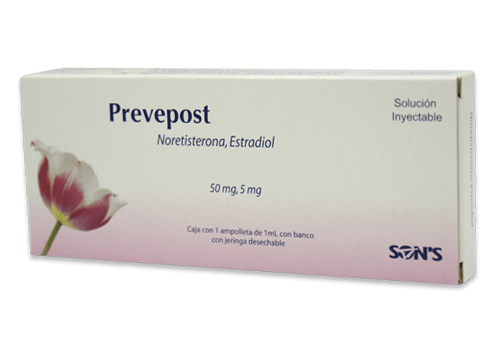 PREVEPOST(NORETISTERONA/ESTRADIOL) SOL INY 50/5 MG C/ 1 AMP SON´S