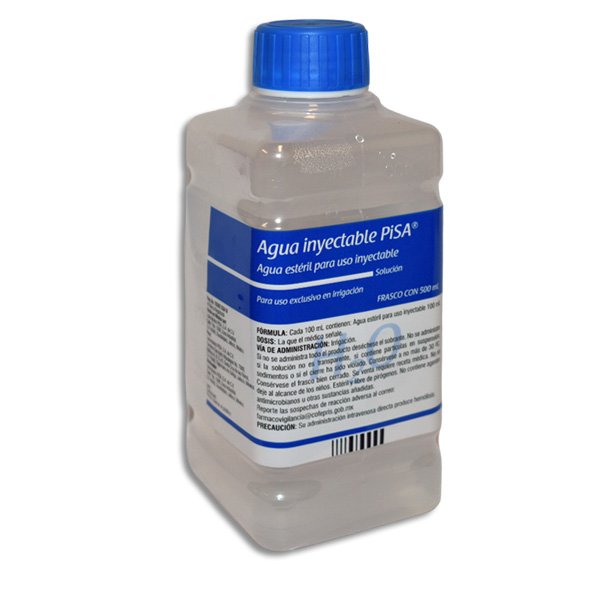 AGUA INYECTABLE 500 ML PISA