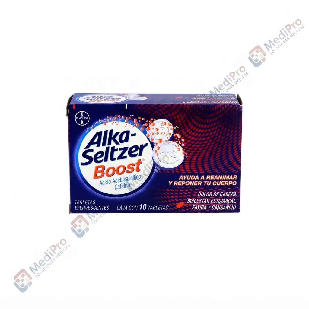 ALKA-SELTZER BOOST (BICARBONATO SODIO/CAFEINA) TAB EFERV C/10 BAYER