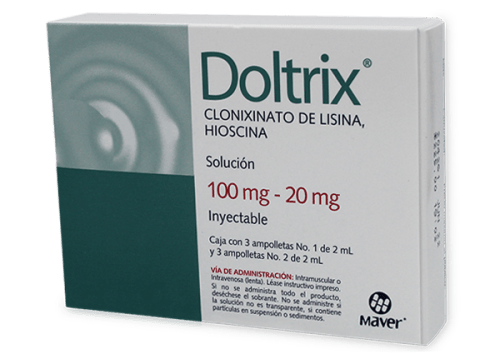 DOLTRIX (CLONIXINATO DE LISINA/HIOSINA) SOL INY 100/20 MG C/3 AMP MAVER