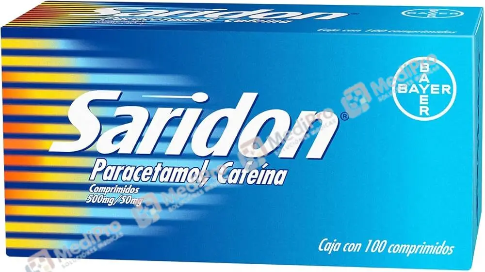SARIDON (PARACETAMOL/CAFEINA) COMPRI 500/50 MG C/100 BAYER
