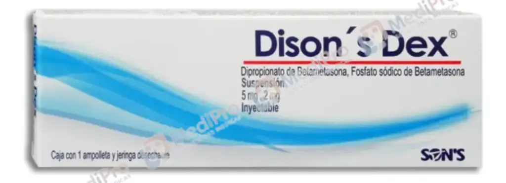 DISONS DEX (BETAMETASONA) SUSP INY 5/2 MG C/1 AMP SONS