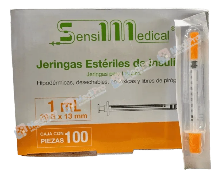 JERINGA P/INSULINA 1 ML 29X13 MM SENSIMEDICAL(NARANJA)