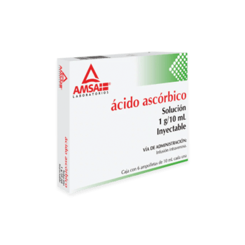 ACIDO ASCORBICO SOL INY 1G/10ML  C/6 AMP AMSA