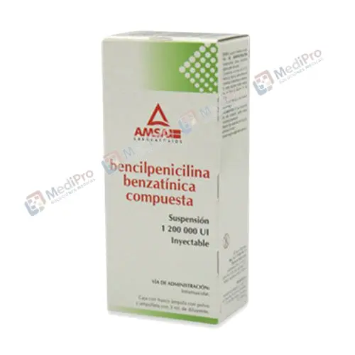 BENCILPENICILINA BENZATINICA COMPUESTA SUSP INY 1 200 000 UI AMSA