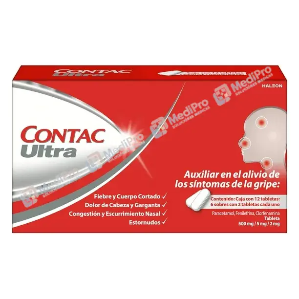 CONTAC ULTRA (PARAC/FENILEF/CLORFENA) TAB C/12 GLAXO SMITHKLINE