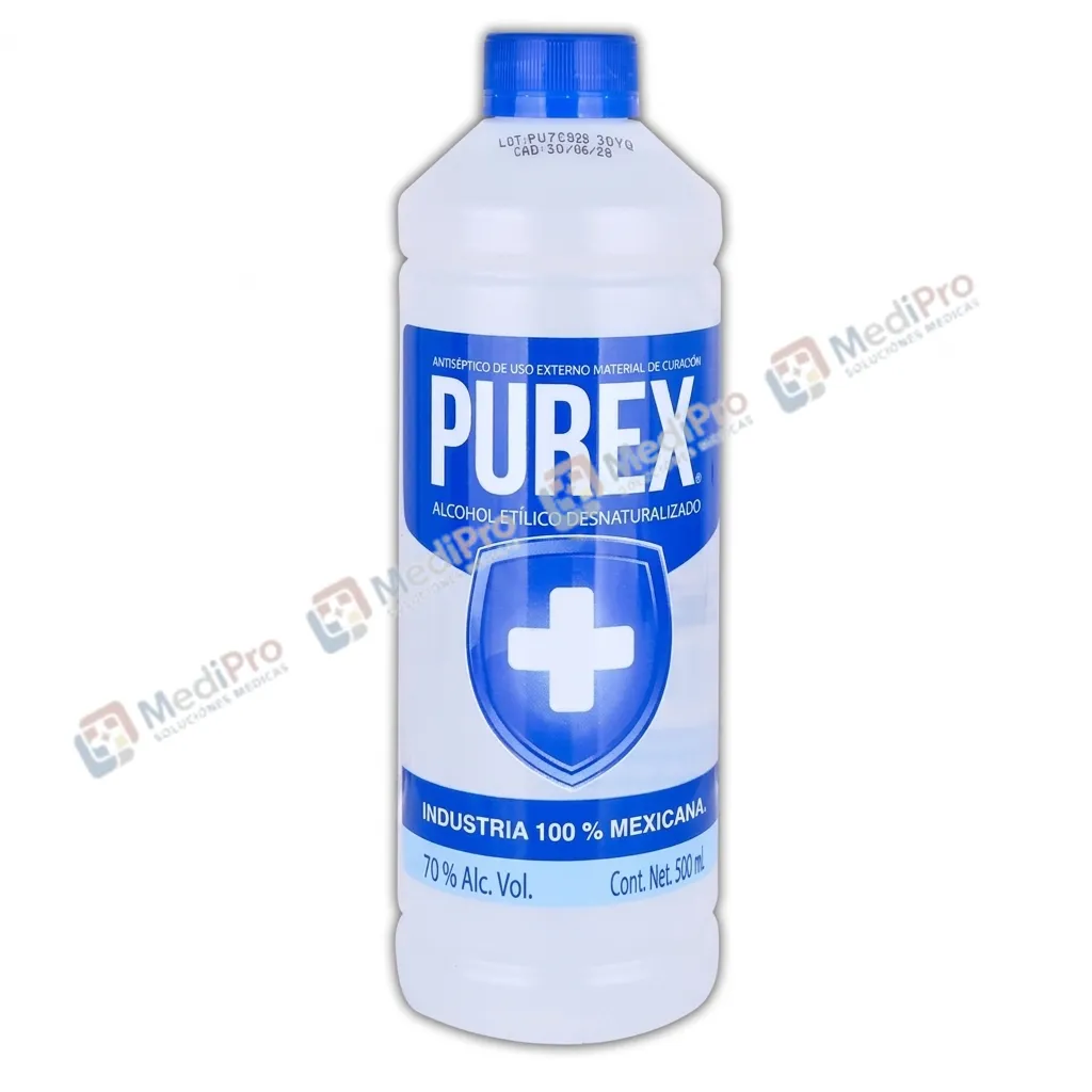 ALCOHOL ETILICO DESNATURALIZADO 70° C/500ML PUREX