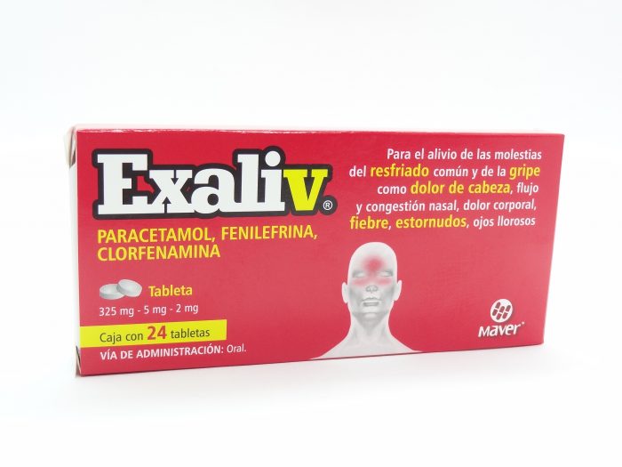 EXALIV ( PARACET/CLORFEN/FENIL) TAB 325/5/2MG C/24 MAVER