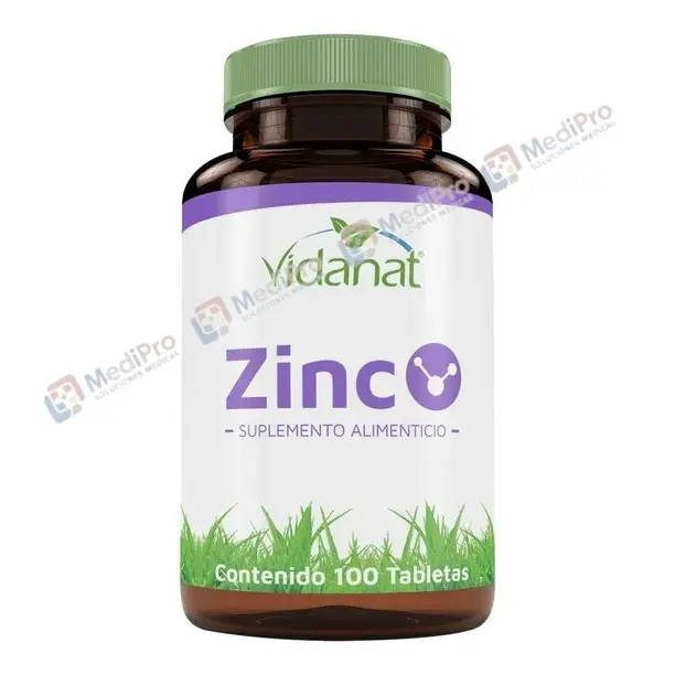 ZINC 20MG. C/100 TAB VIDANAT.