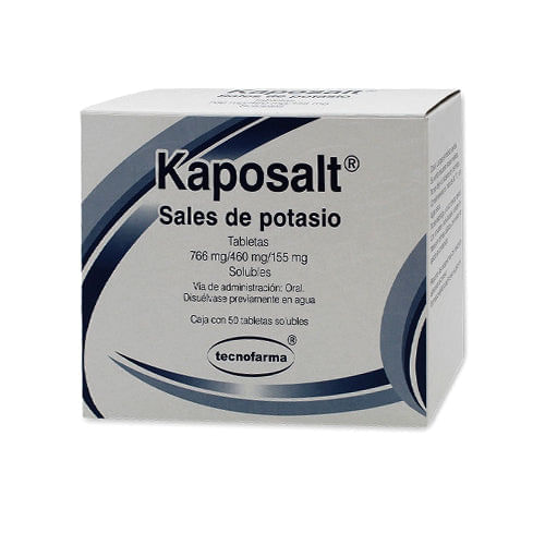 KAPOSALT CON 50 TABS. SOLUBLES 390MG DE POTASIO