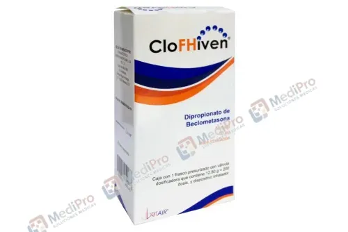 CLOFHIVEN AEROSOL P/INHALACION C/200DOSIS 50MCG. (BECLOMETASONA)