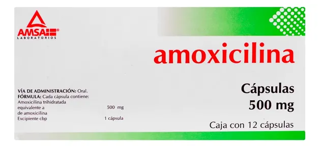 AMOXICILINA 500MG C/12 CAPS. AMSA