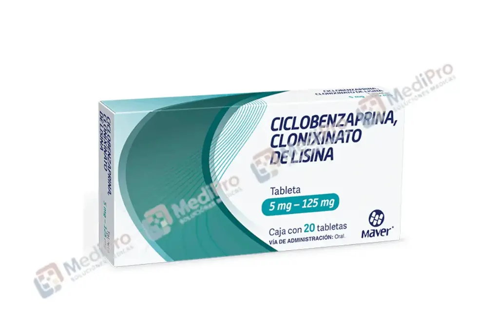 CICLOBENZAPIRINA/CLONIXINATO DE LISINA (Maver) c/20 TABS. 5/125 MG.