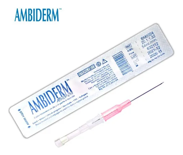 AMBIO-ON CATETER IV Radipaco 20Gx32mm. COLOR ROSA C/1 PZA.
