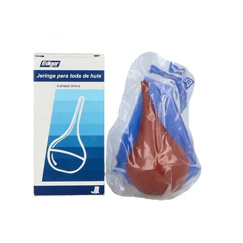 JERINGA TODA DE HULE (PERILLA) NO. 5 C/1 EDIGAR