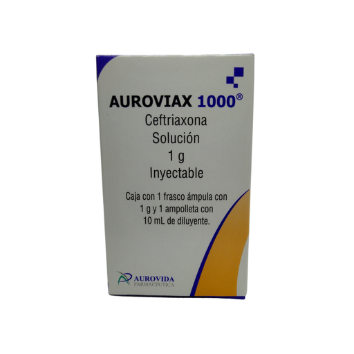 AUROVIAX 1000 SOL. INY. IV. FCO. AMP. 1G/10ML [CEFTRIAXONA] AUROVIDA.