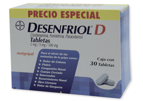 DESENFRIOL-D (CLORF/FENIL/PARAC)  TAB C/30 BAYER
