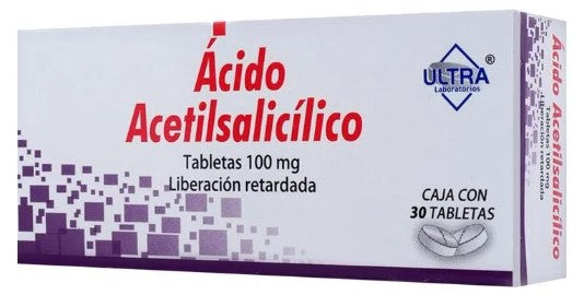 ACIDO ACETILSALICILICO L.R 100MG TAB C/30 ULTRA