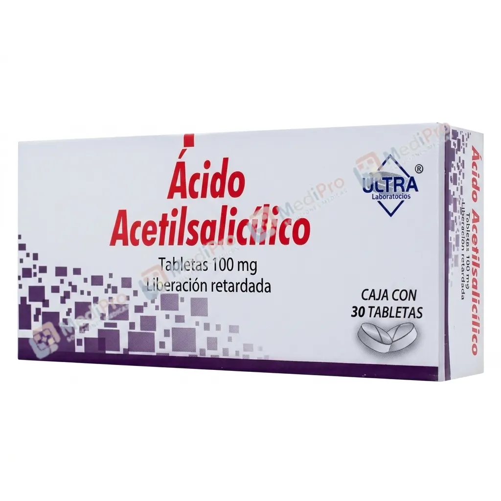 ACIDO ACETILSALICILICO L.R 100MG TAB C/30 ULTRA