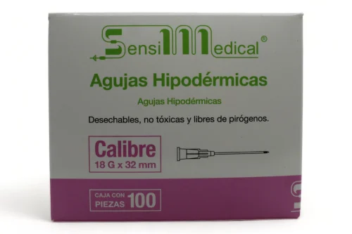 AGUJA ROSA HIPODERMICA 18 X 32 MM SENSIMEDICAL