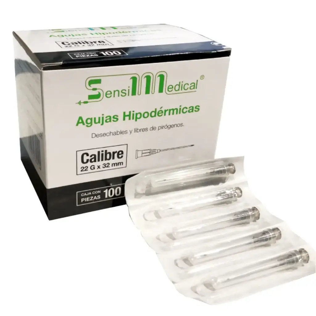 AGUJA NEGRA HIPODERMICA 22 X 32 MM SENSIMEDICAL
