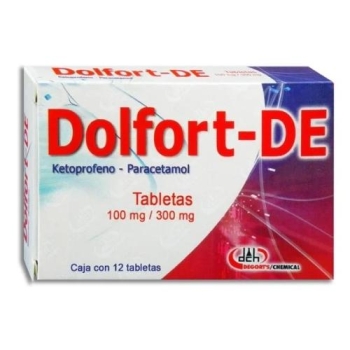 DOLFORT-DE (KETOPROFENO PARACETAMOL) TAB 100/300MG C/12 DEGORTS