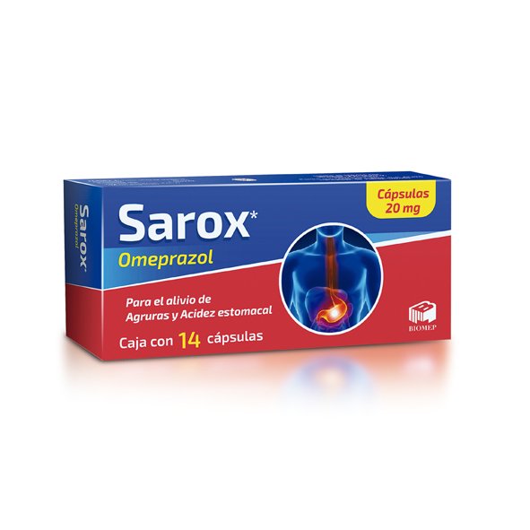 SAROX (OMEPRAZOL)  20MG C/14 CAPS.