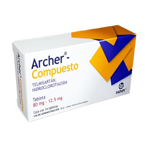 ARCHER-COMPUESTO (TELMISART/HIDROCLO) TAB 80/12.5 C/14 MAVER