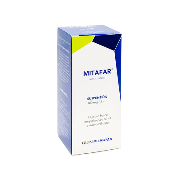 MITAFAR (NITAZOXANIDA) SUSP 100MG/5ML  60ML QUIMPHARMA