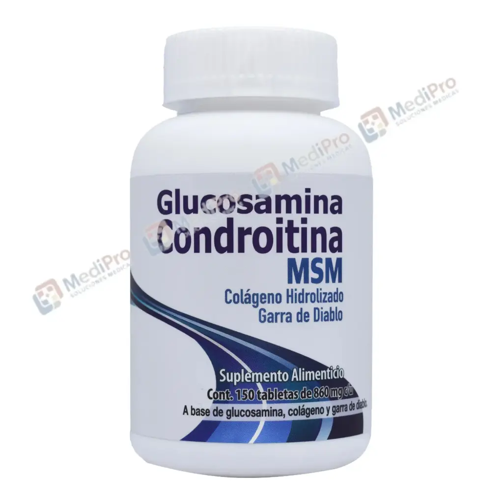 GLUCOSAMINA CONDROITINA MSM COLAGENO HIDROLIZADO GARRA DE DIABLO 860 MG. 150 TAB. 2 MUNDOS.