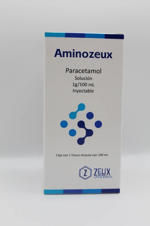 AMINOZEUX SOL. INY. C/1 FCO. AMP. (PARACETAMOL) 1G/100ML