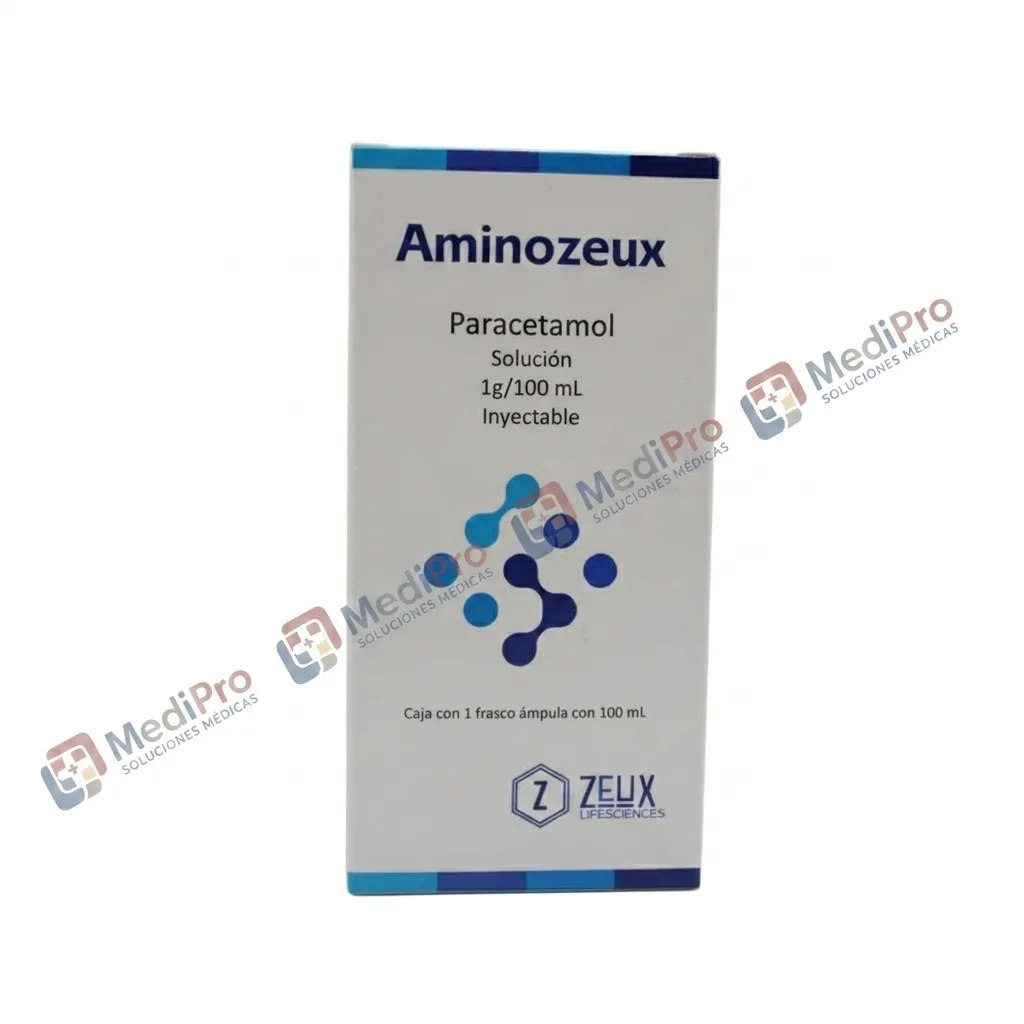 AMINOZEUX SOL. INY. C/1 FCO. AMP. (PARACETAMOL) 1G/100ML