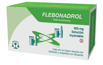 FLEBONADROL  ( HIDROCORTISONA) SOL. INY. 500 MG  4ML C/1 FCO.