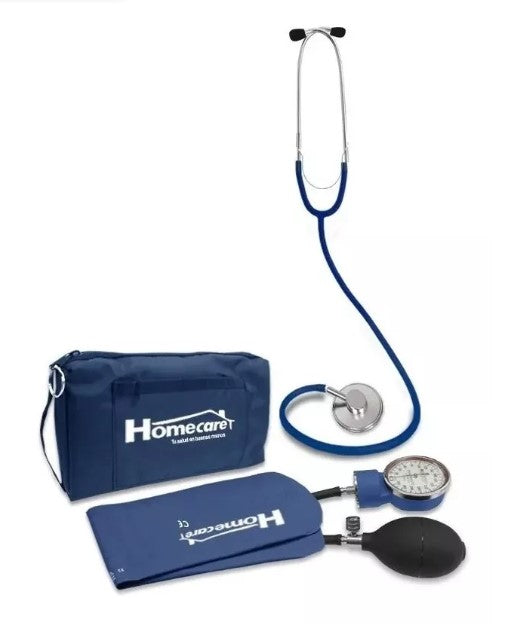 KIT BAUMANOMETRO C/ESTETO DUPLEX HOME CARE (AZUL)