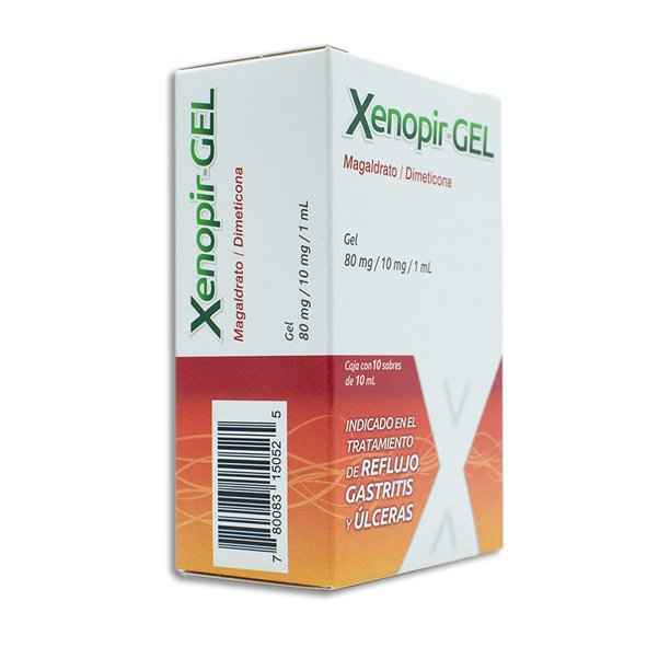 XENOPIR GEL C/10 SOBRES 10ML 80-10MG/1ML (MAGALDRATO/DIMETICONA)