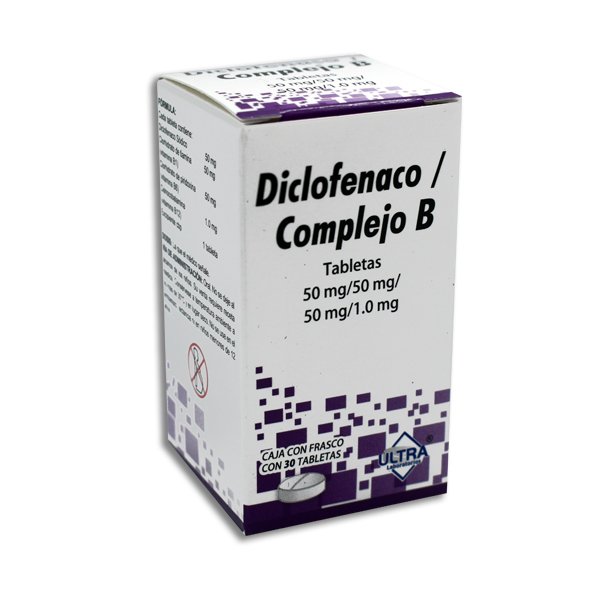 DICLOFENACO/COMPLEJO B. [ULTRA] C/3O TABS. 50/50/50/1 MG.