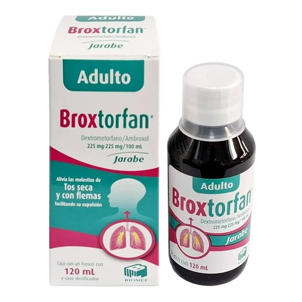 BROXTORFAN JBE. ADULTO. Fco 120 ML. 225-225 MG/100 ML. [AMBROXOL DEXTROMETORFANO]