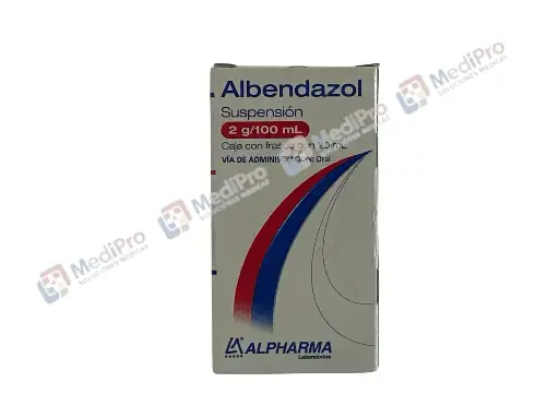 ALBENDAZOL [ALPHARMA] SUSP. FCO. 20 ML. 2 G/100ML.