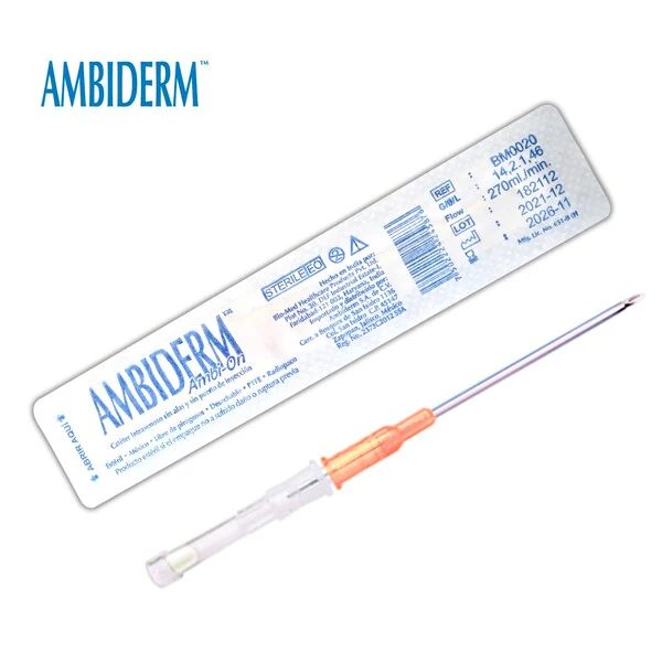 AMBIO-ON CATETER IV RADIOPACO 14GX46MM. NARANJA C/1 PZA..