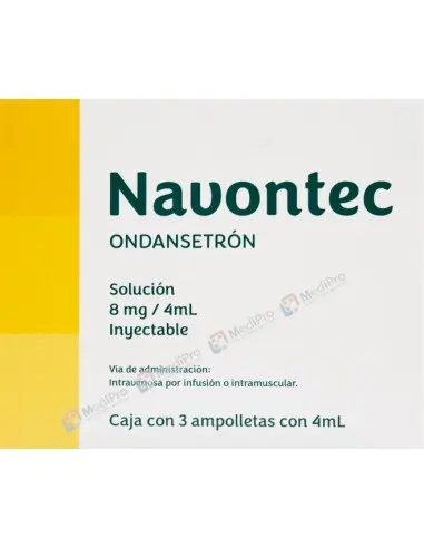 NAVONTEC SOL. INY. C/3 AMP. 8MG/4 ML. [ONDANSETRON] JAYOR.