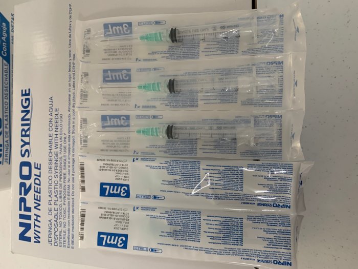 JERINGA 3 ML VERDE (Nipro) c/AGUJA 21Gx32mm. c/1 Pza.