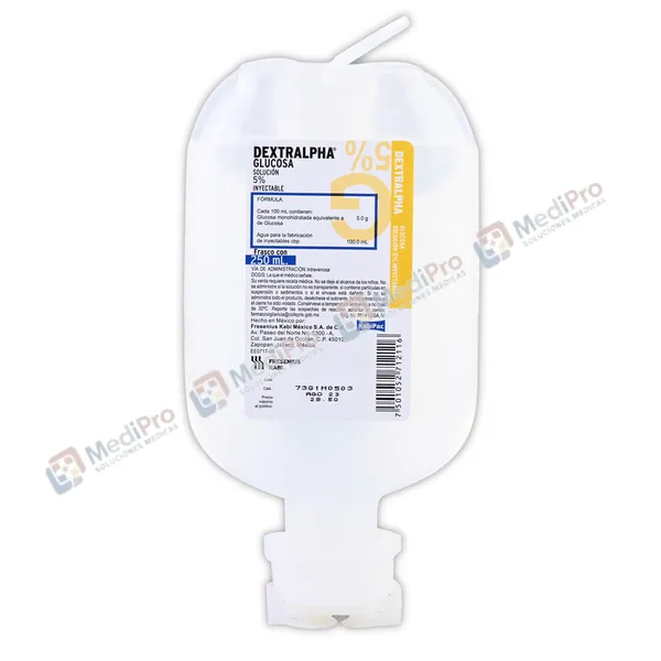 DEXTRALPHA (GLUCOSA) 5% SOL C/250 ML FRESENIUS.