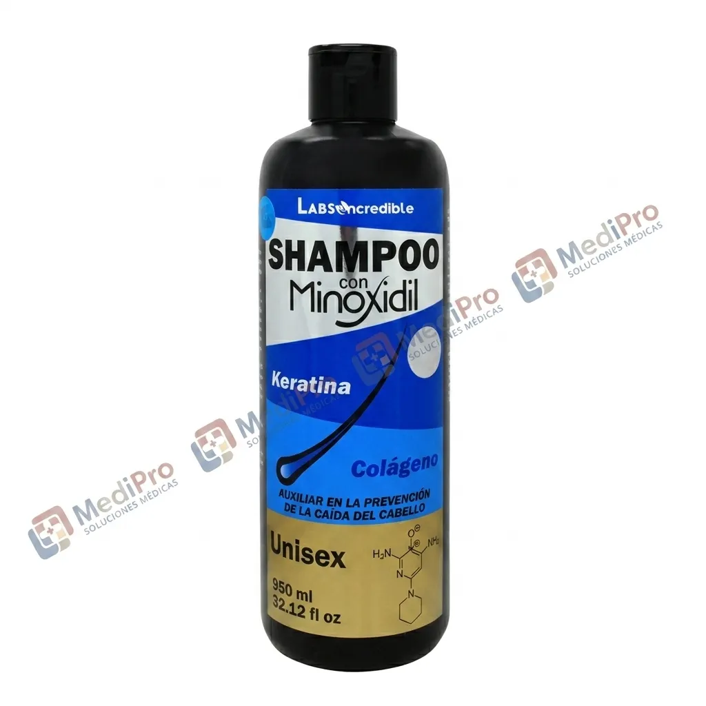 SHAMPOO CON  MINOXIDIL UNISEX 950 ML. [LABS INCREDIBLE]