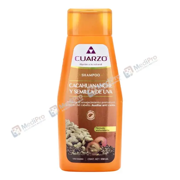 SHAMPOO CACAHUANANCHE Y SEMILLA DE UVA 550 ML. [CUARZO]