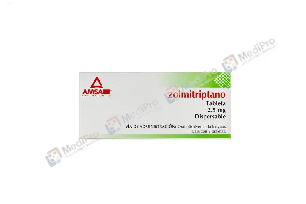 ZOLMITRIPTANO (Amsa) c/2 TABS. Dispersables 2.5 MG.