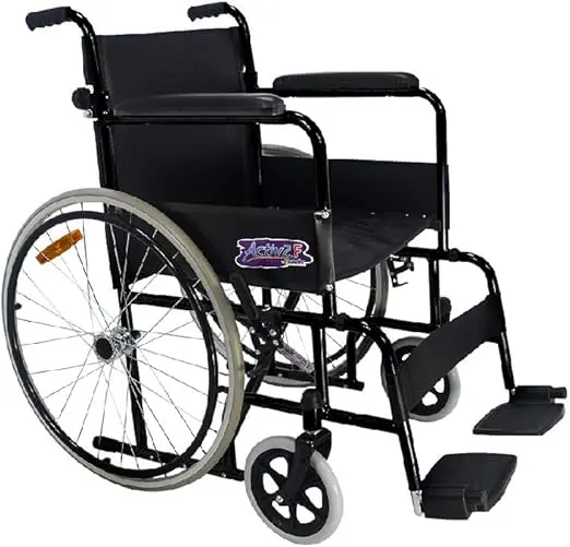 SILLA DE RUEDAS BRAZOS/DESC PIES FIJOS R211001F-NG (NEGRA) REACTIV. 