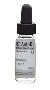 ANTI D PARA TIPO SANGUINEO 10 ML LICON. (REACTIVO) 215-D.